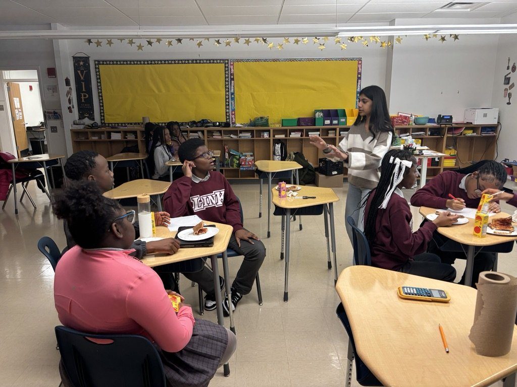 Students working through a Link School workshop activity